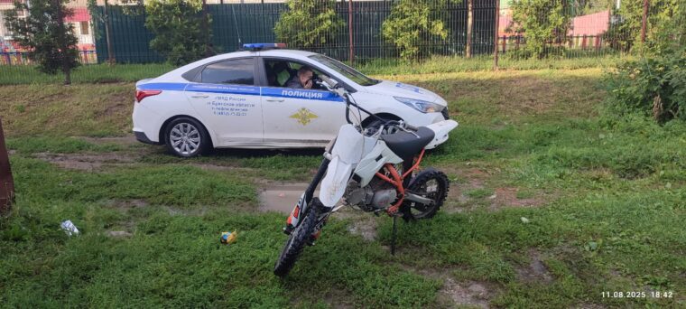 В п. Локоть ГАИ задержала 13-летнего подростка управлявшего мопедом «Motolend»
