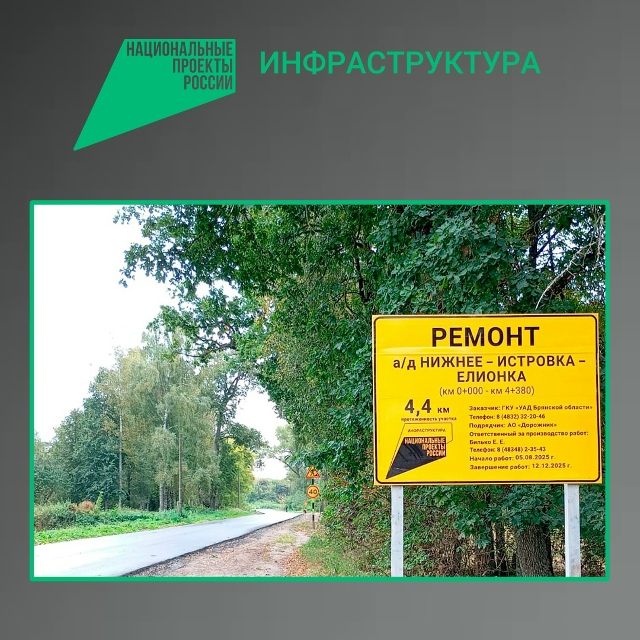 В Стародубском муниципальном округе ремонтируют участок автомобильной дороги