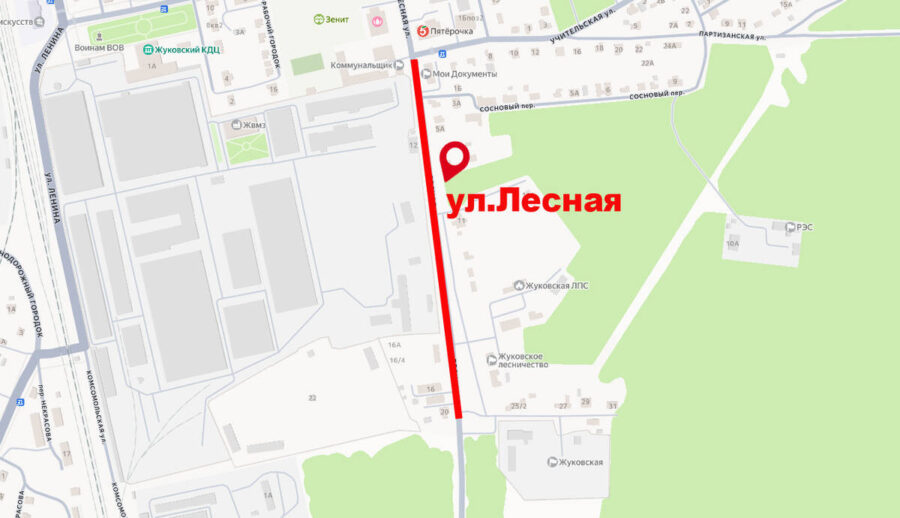 В Жуковке на улице Лесной планируют построить тротуар