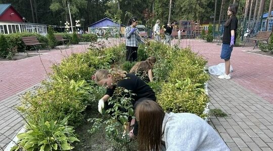 В «Огоньке» стартовала профильная смена для подростков «Трудовой десант Брянщины»